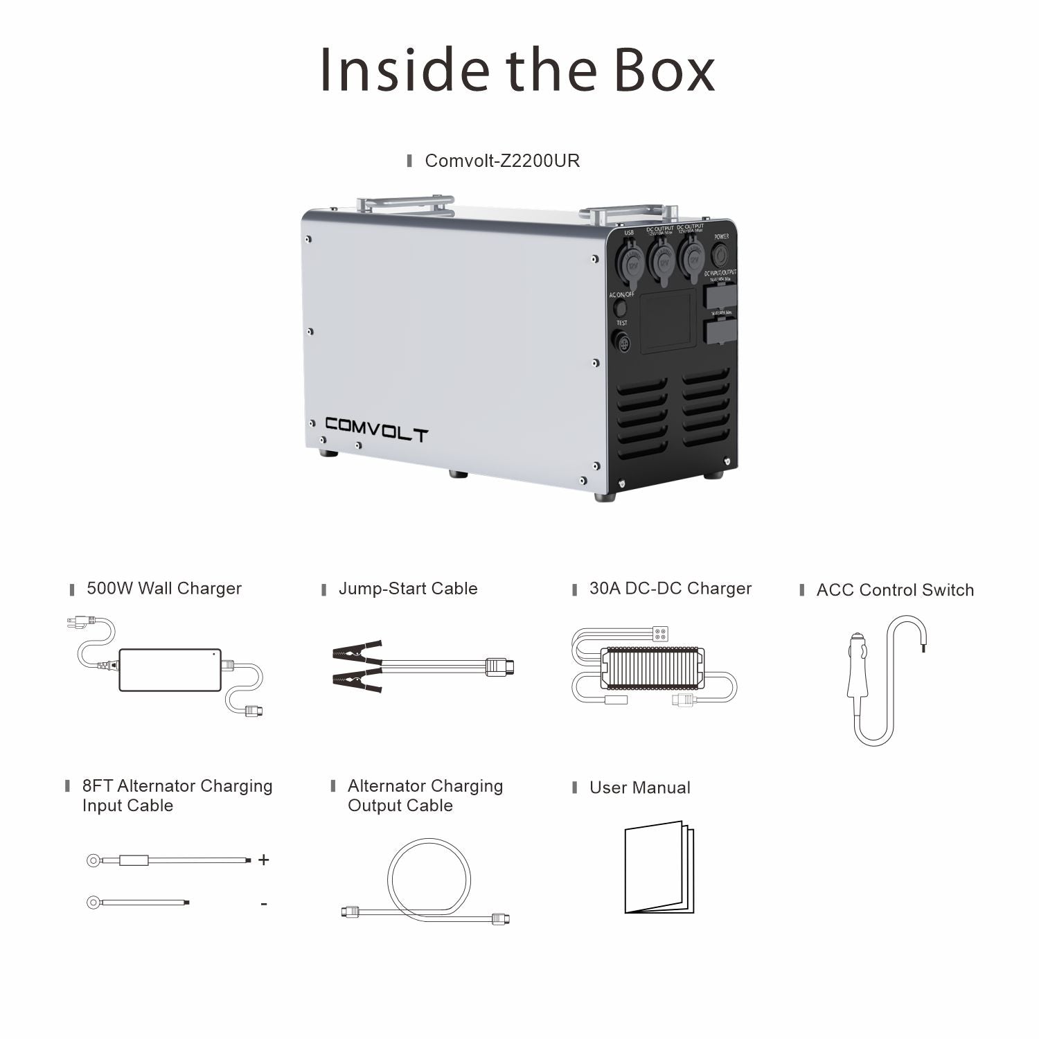Comvolt 2200 Portable Power Station 12V 172Ah